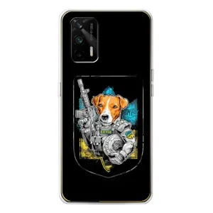 Чехол с принтом для Realme GT 5G (Патрон Воин)