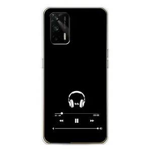 Чохол з картинками на чорному фоні для Realme GT 5G (Плеєр)
