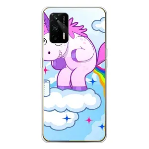 Чохол Unicorn на Realme GT 5G (Веселка Єдиноріга)