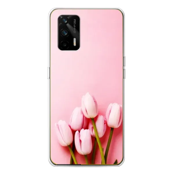 Чехол с рисунком «Розовые тюльпаны» для Realme GT 5G Чехол с рисунком «Розовые тюльпаны» для Realme GT 5G