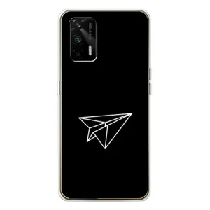 Чохол з картинками на чорному фоні для Realme GT 5G (Літак)
