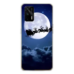 Чохол Санта Клаус для Realme GT 5G (Санта - місяць)