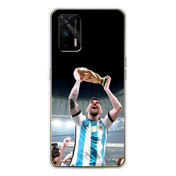 Чехол с рисунком «Счастливый Месси» для Realme GT 5G Чехол с рисунком «Счастливый Месси» для Realme GT 5G