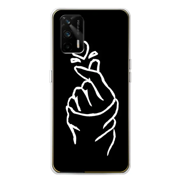 Чехол с рисунком «Сердце на черном» для Realme GT 5G
