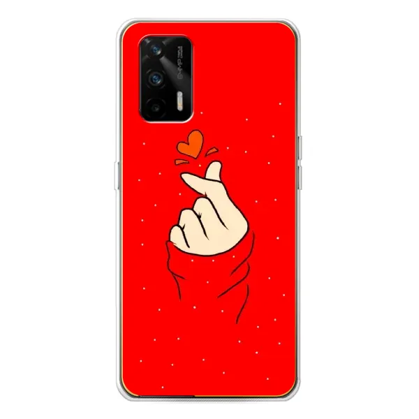 Чехол с рисунком «Сердце на красном» для Realme GT 5G