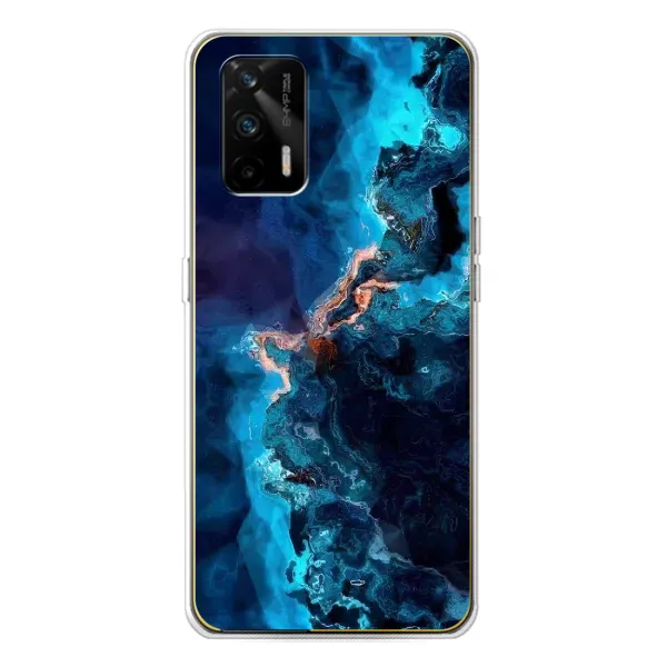 Чехол с рисунком «Синий мрамор» для Realme GT 5G Чехол с рисунком «Синий мрамор» для Realme GT 5G