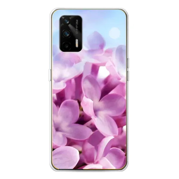 Чехол с рисунком «Сиреневые цветы» для Realme GT 5G Чехол с рисунком «Сиреневые цветы» для Realme GT 5G