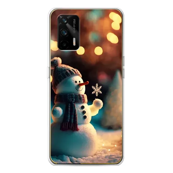 Чехол с рисунком «Снеговик праздничный» для Realme GT 5G