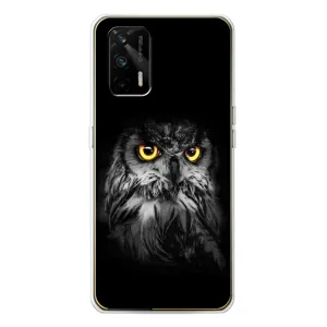 Чехлы с принтом СОВЫ для Realme GT 5G (Сова на чёрном)