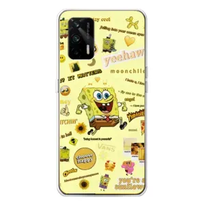 Силиконовый чехол Спанч Боб на ДжиТи 5G (Спанч Боб бежит)