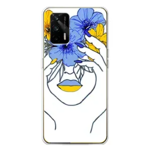 Чехол на Realme GT 5G Украинский дизайн (Украинка на всю голову)