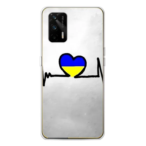 Чехол с рисунком «Украинская кардиограмма» для Realme GT 5G Чехол с рисунком «Украинская кардиограмма» для Realme GT 5G