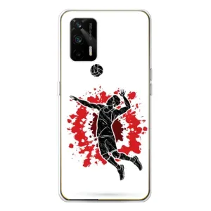 Чохли з прінтом Спортивна тематика для Realme GT 5G (Волейболіст)