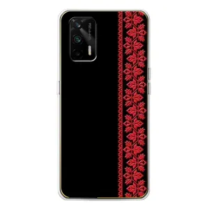 Силіконовый Чохол на Realme GT 5G з картинкой Вишиванки (Вишиванка на чорному)