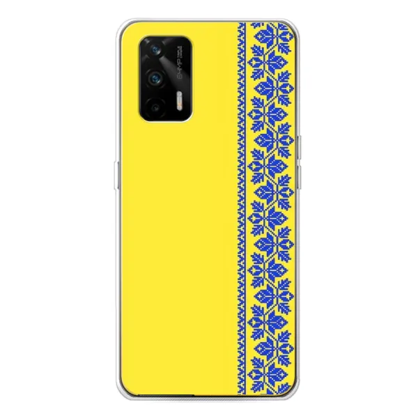 Чехол с рисунком «Вышиванка на желтом» для Realme GT 5G Чехол с рисунком «Вышиванка на желтом» для Realme GT 5G