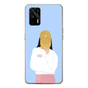 Силіконовый Чохол на Realme GT 5G з картинкой Модных девушек (Жовта кепка)