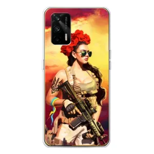 ЗСУ Чехлы (TPU) для Realme GT 5G (Женщина солдат)