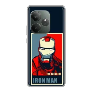 Чехол Супергерой Железный человек на Realme GT 6 (Art Iron man)