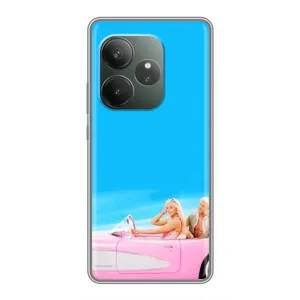 Силиконовый Чехол Барби Фильм на Realme GT 6 (Барби и Кен)