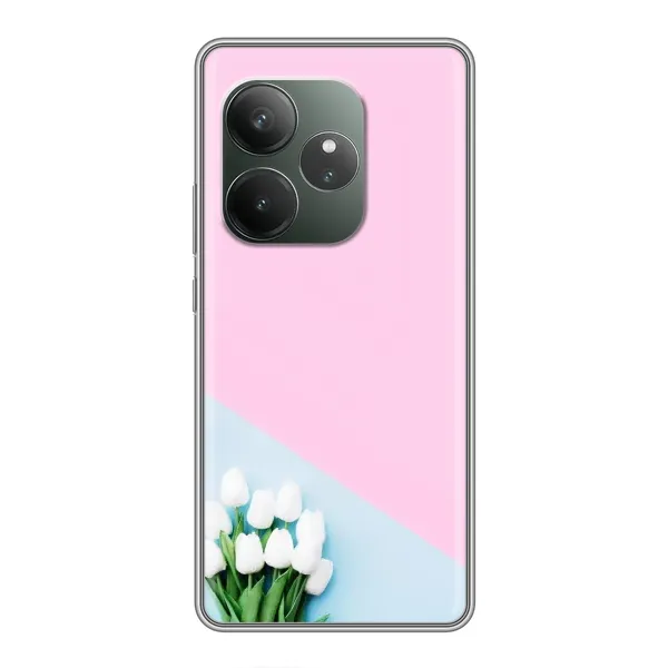 Чехол с рисунком «Белые тюльпаны» для Realme GT 6 Чехол с рисунком «Белые тюльпаны» для Realme GT 6