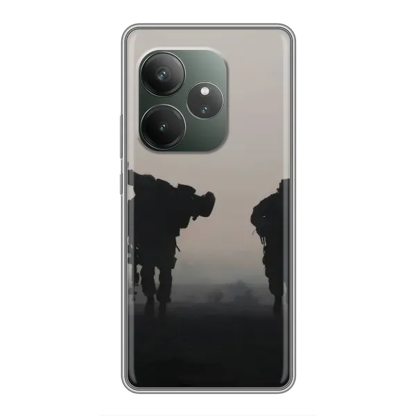 Чехол с рисунком «Бой солдат» для Realme GT 6 Чехол с рисунком «Бой солдат» для Realme GT 6