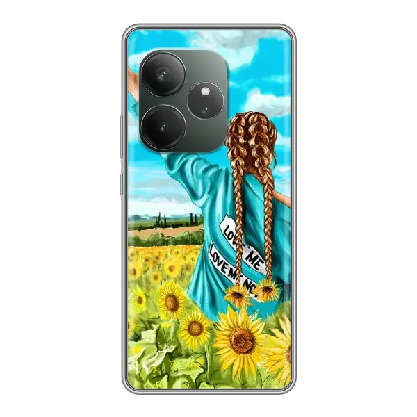 Чехол с рисунком «Девушка на поле» для Realme GT 6 Чехол с рисунком «Девушка на поле» для Realme GT 6