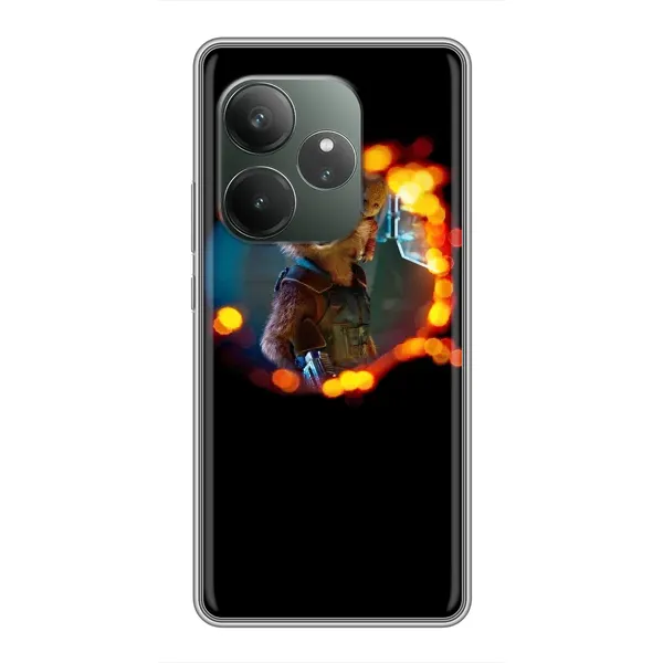 Чехол с рисунком «Енот Ракета» для Realme GT 6 Чехол с рисунком «Енот Ракета» для Realme GT 6