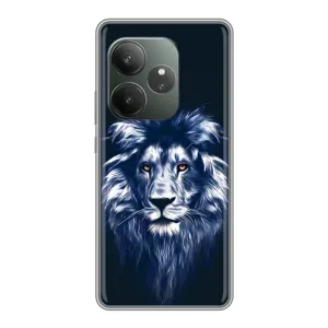 Чохол з картинкою на Realme GT 6 (Лев – синій)
