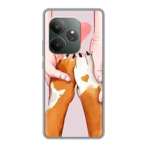 Чохол (ТПУ) Милі песики для Realme GT 6 (Любов до собак)
