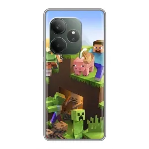 Чехлы для Realme GT 6 (Персонажи Майн Крафт) (Майн-крафт)
