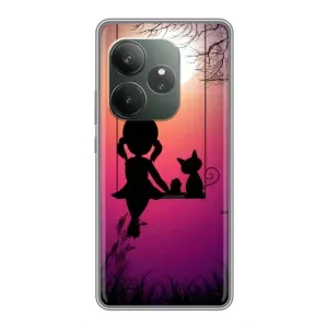 Девчачий Чехол для Realme GT 6 (На качели)