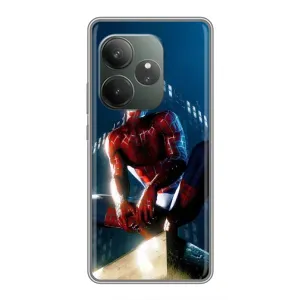 Чехол Супергерой Человека Паука на Realme GT 6 (Паук на доме)