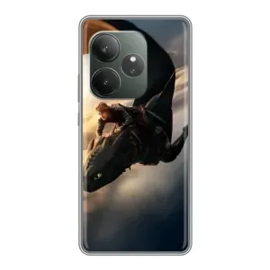 Чехол дракон Беззубик для Realme GT 6 (Полет Беззубика)