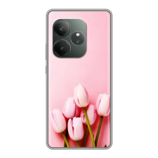 Чехол с рисунком «Розовые тюльпаны» для Realme GT 6 Чехол с рисунком «Розовые тюльпаны» для Realme GT 6