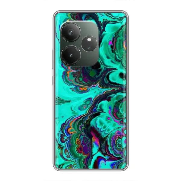 Чехол с рисунком «Салатный мрамор» для Realme GT 6 Чехол с рисунком «Салатный мрамор» для Realme GT 6