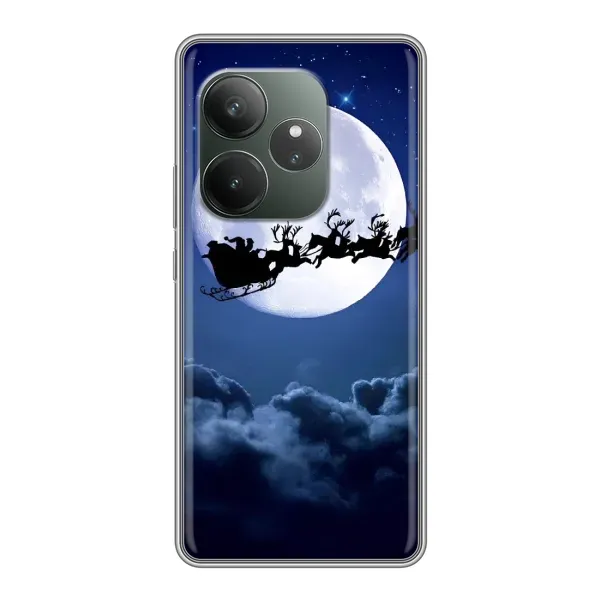 Чехол с рисунком «Санта - луна» для Realme GT 6 Чехол с рисунком «Санта - луна» для Realme GT 6