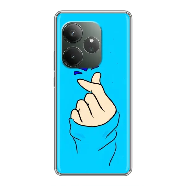 Чехол с рисунком «Сердце на синем» для Realme GT 6 Чехол с рисунком «Сердце на синем» для Realme GT 6