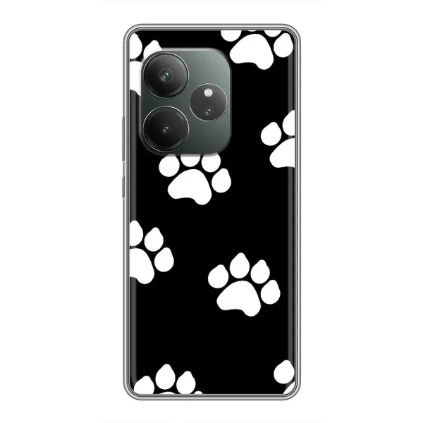 Чехол с рисунком «Следы собак» для Realme GT 6 Чехол с рисунком «Следы собак» для Realme GT 6