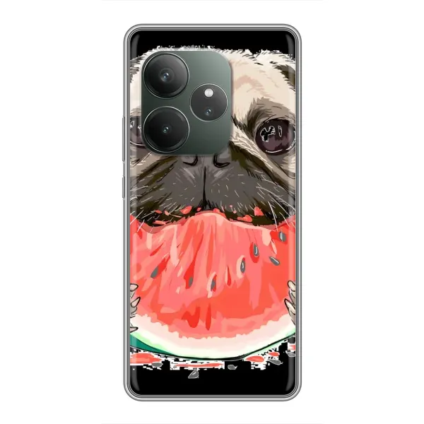 Чехол с рисунком «Смешной Мопс» для Realme GT 6 Чехол с рисунком «Смешной Мопс» для Realme GT 6