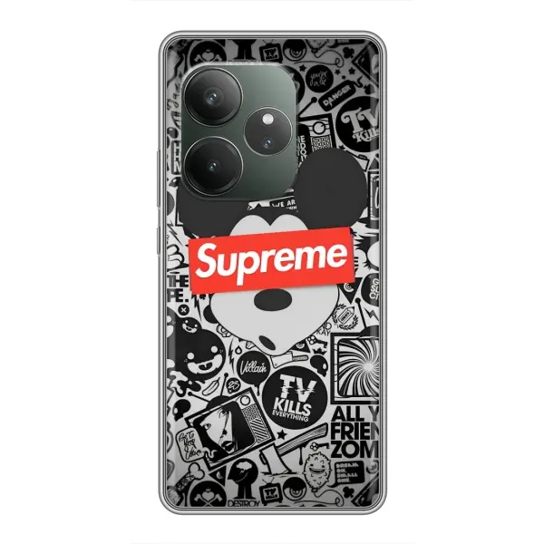 Чехол с рисунком «Supreme Маус» для Realme GT 6 Чехол с рисунком «Supreme Маус» для Realme GT 6