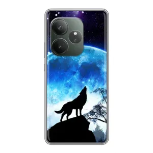 Чохол з Вовком на Realme GT 6 (Виє на місяць)