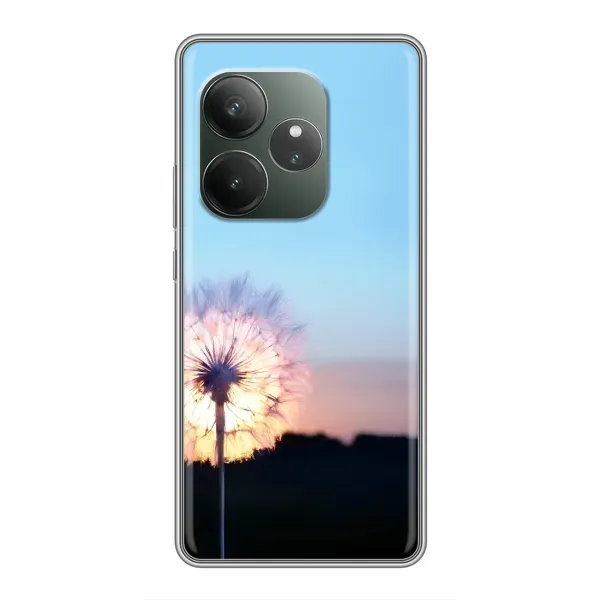 Чехол с рисунком «Закат с одуванчиком» для Realme GT 6 Чехол с рисунком «Закат с одуванчиком» для Realme GT 6