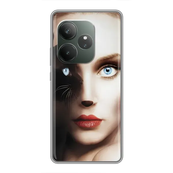 Чехол с рисунком «Женщина кошка» для Realme GT 6 Чехол с рисунком «Женщина кошка» для Realme GT 6