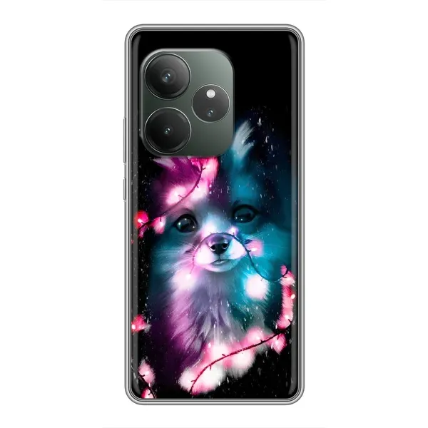 Чехол с рисунком «Черная Лиса» для Realme GT 6T Чехол с рисунком «Черная Лиса» для Realme GT 6T