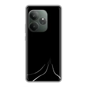 Чехол с картинками на черном фоне для Realme GT 6T (Дорога)