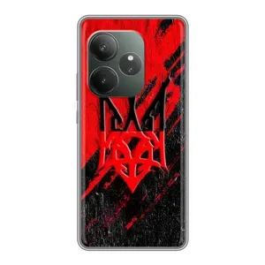 Чехлы УПА (Красно-Чёрный) на Realme GT 6T (Герб в цвете УПА)
