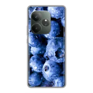 Чехол с изображением вкусной еды для Realme GT 6T (Голубика)