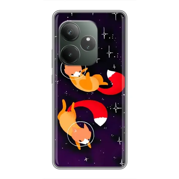 Чехол с рисунком «Лисы» для Realme GT 6T Чехол с рисунком «Лисы» для Realme GT 6T