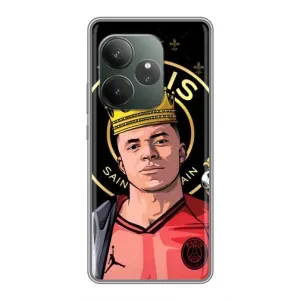 Чехол (TPU) с Футболистом на Realme GT 6T (Mbappe King)