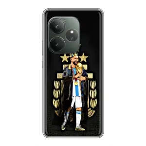 Чехлы Лео Месси Аргентина для Realme GT 6T (Месси король)